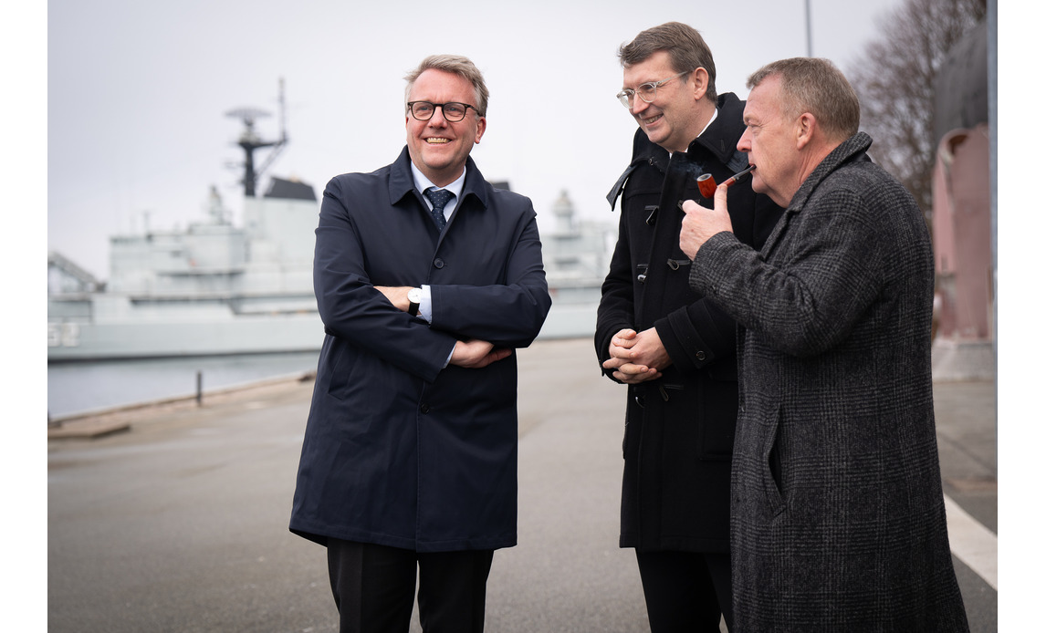 Forsvarsminister Troels Lund Poulsen, udenrigsminister Lars Løkke Rasmussen og erhvervsminister Morten Bødskov